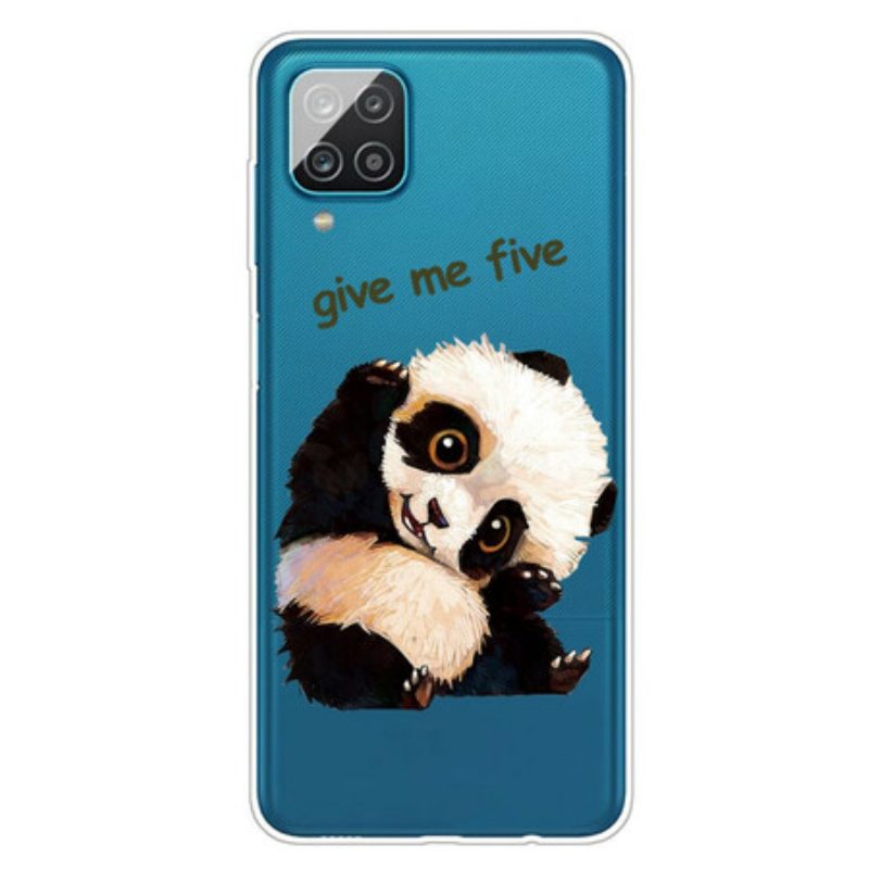 Cover Samsung Galaxy M12 / A12 Panda Senza Soluzione Di Continuità Dammi Cinque