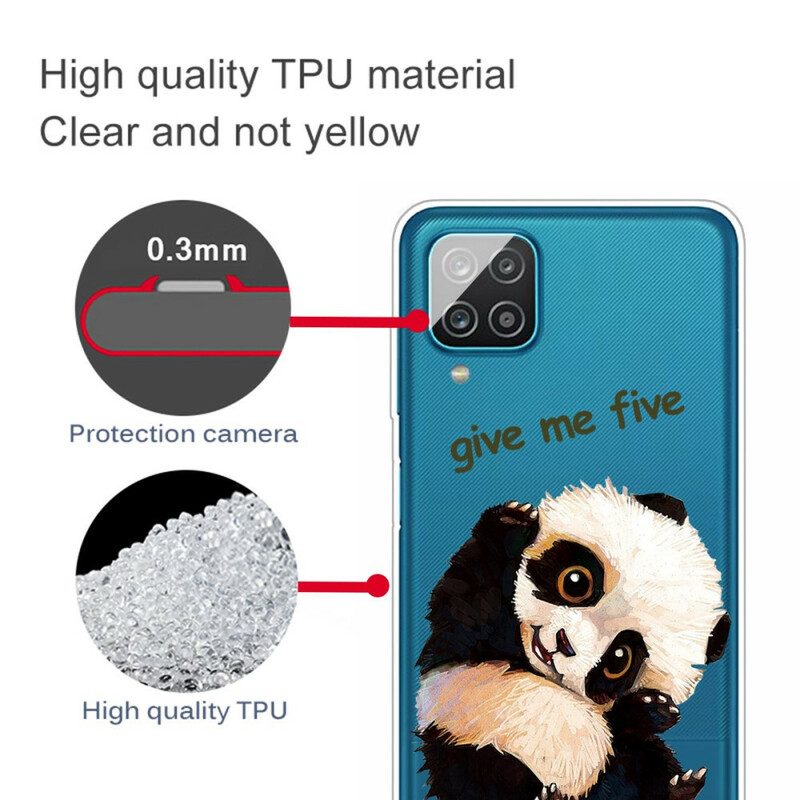 Cover Samsung Galaxy M12 / A12 Panda Senza Soluzione Di Continuità Dammi Cinque