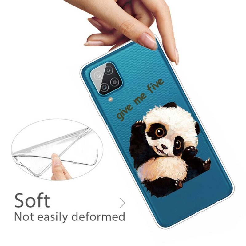 Cover Samsung Galaxy M12 / A12 Panda Senza Soluzione Di Continuità Dammi Cinque