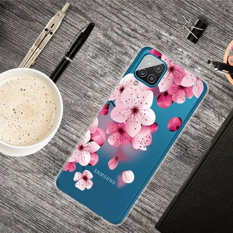 Cover Samsung Galaxy M12 / A12 Piccoli Fiori Rosa