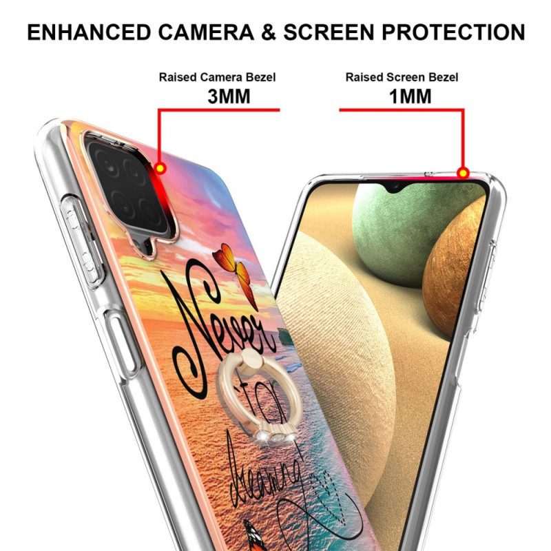 Cover Samsung Galaxy M12 / A12 Ring-support Non Smettere Mai Di Sognare