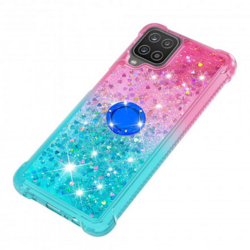 Cover Samsung Galaxy M12 / A12 Staffa Ad Anello Glitterata