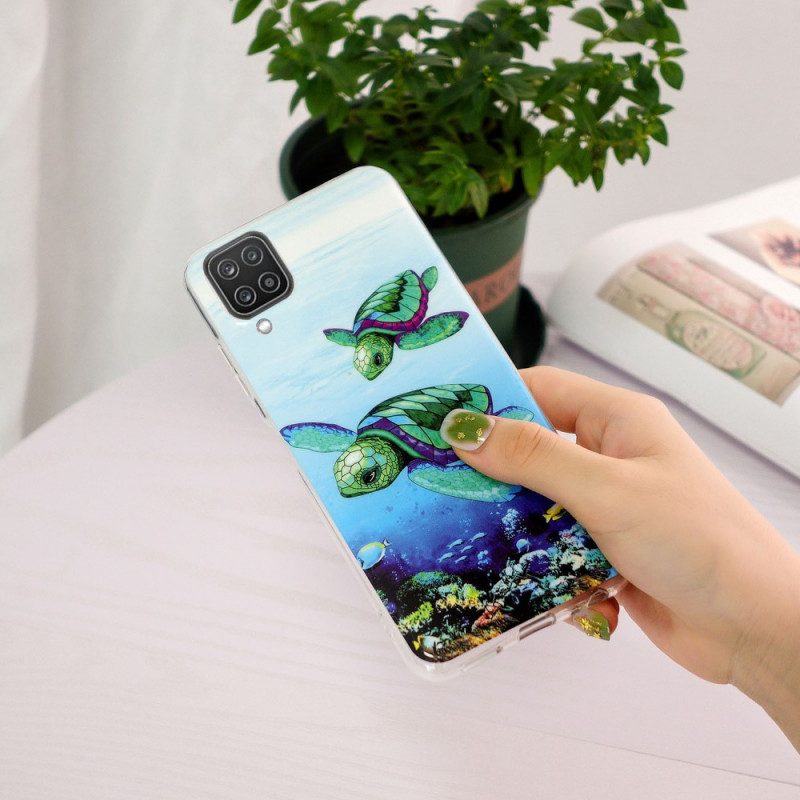 Cover Samsung Galaxy M12 / A12 Tartarughe Fluorescenti