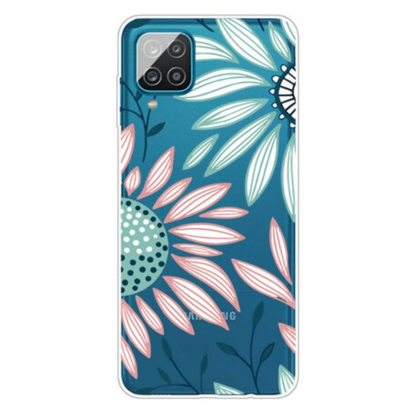 Cover Samsung Galaxy M12 / A12 Un Fiore Trasparente