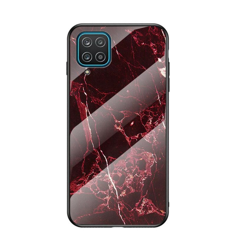 Cover Samsung Galaxy M12 / A12 Vetro Temperato Di Colore Premium