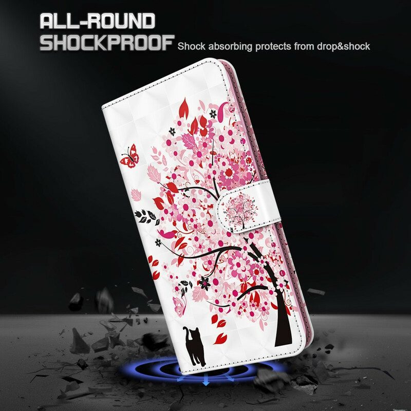 Custodia in pelle Samsung Galaxy M12 / A12 Albero Rosa