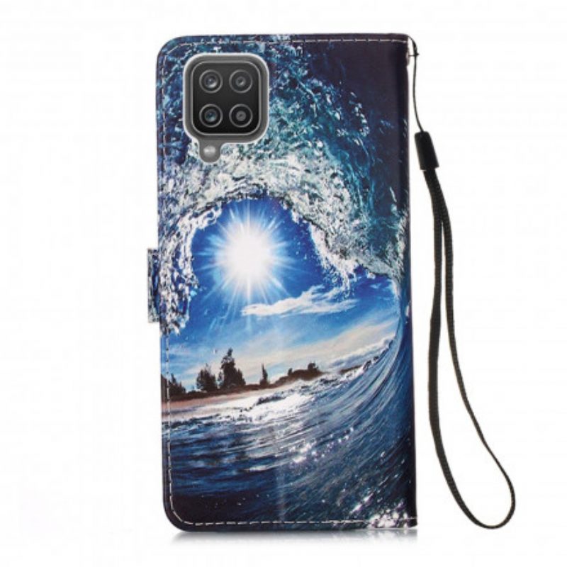 Custodia in pelle Samsung Galaxy M12 / A12 Ama L'onda