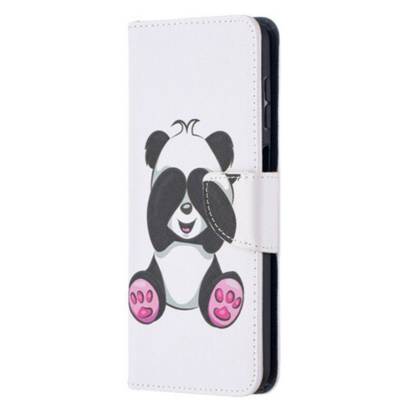 Custodia in pelle Samsung Galaxy M12 / A12 Divertimento Panda