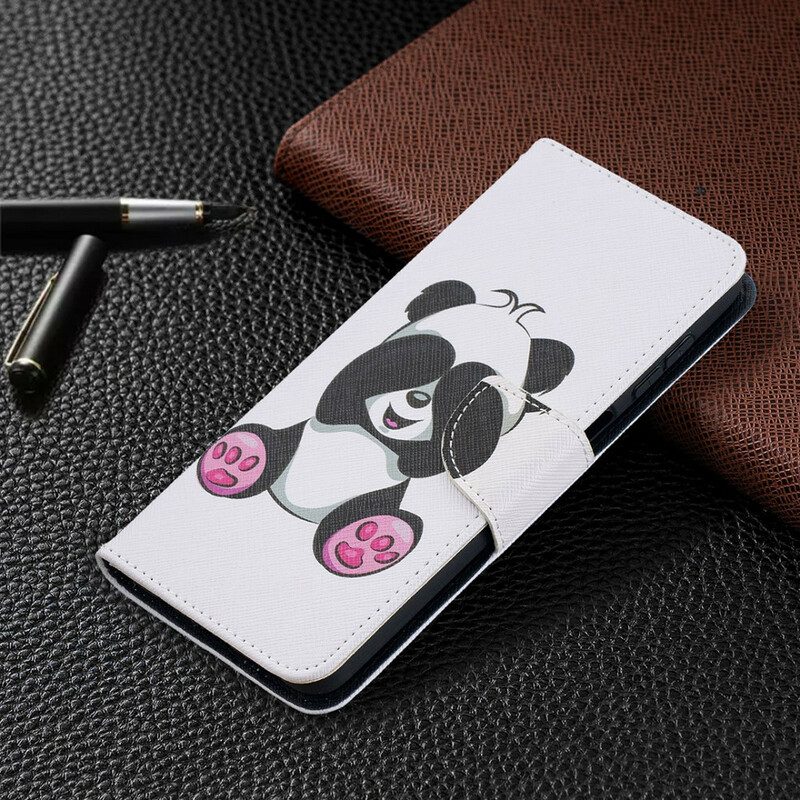 Custodia in pelle Samsung Galaxy M12 / A12 Divertimento Panda