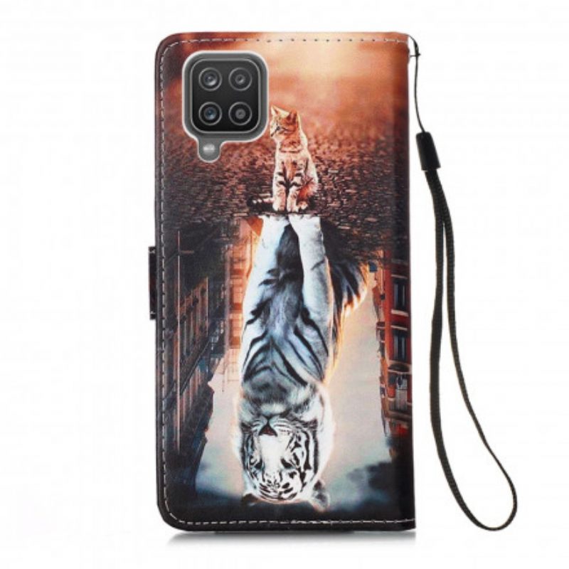 Custodia in pelle Samsung Galaxy M12 / A12 Ernest E Il Riflesso