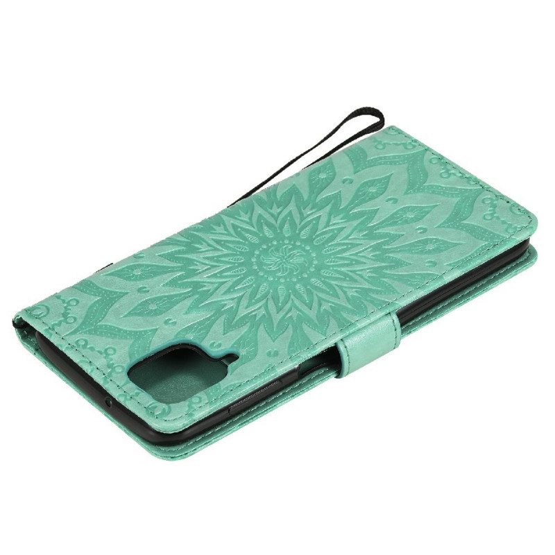 Custodia in pelle Samsung Galaxy M12 / A12 Fiore Del Sole