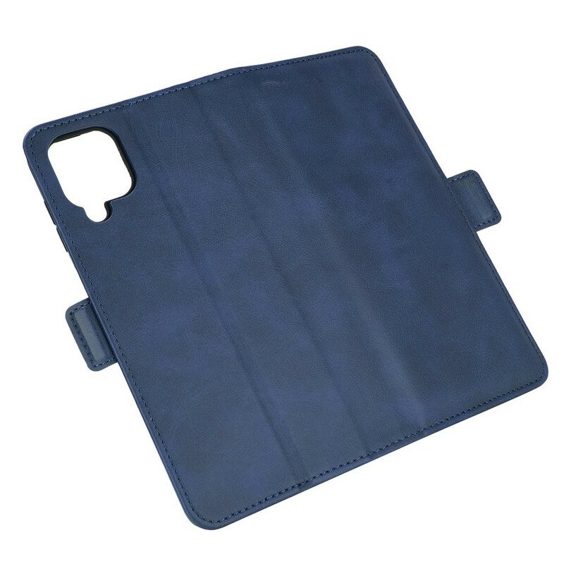 Custodia in pelle Samsung Galaxy M12 / A12 Folio Cover Doppio Lembo