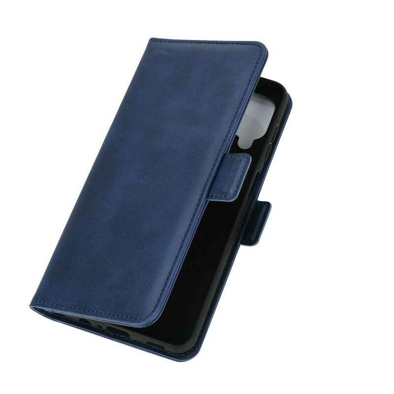 Custodia in pelle Samsung Galaxy M12 / A12 Folio Cover Doppio Lembo