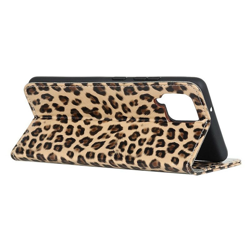 Custodia in pelle Samsung Galaxy M12 / A12 Leopardo Semplice