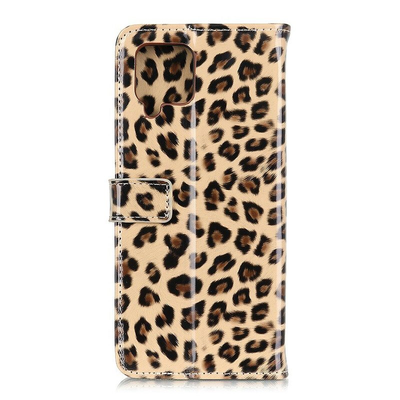 Custodia in pelle Samsung Galaxy M12 / A12 Leopardo Semplice