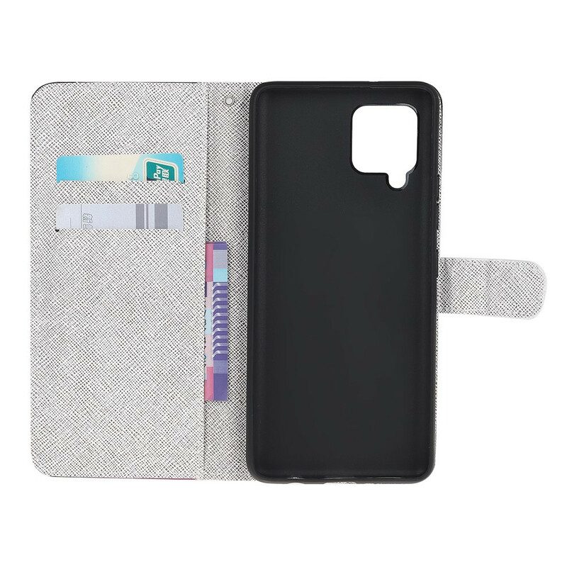 Custodia in pelle Samsung Galaxy M12 / A12 Libellule Strappy