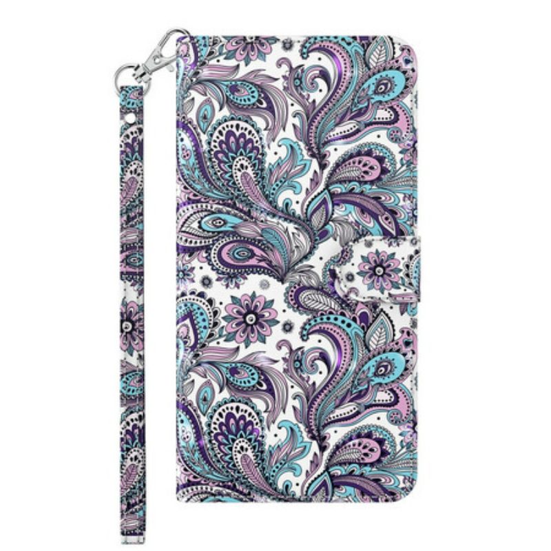 Custodia in pelle Samsung Galaxy M12 / A12 Modelli Di Fiori