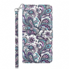 Custodia in pelle Samsung Galaxy M12 / A12 Modelli Di Fiori