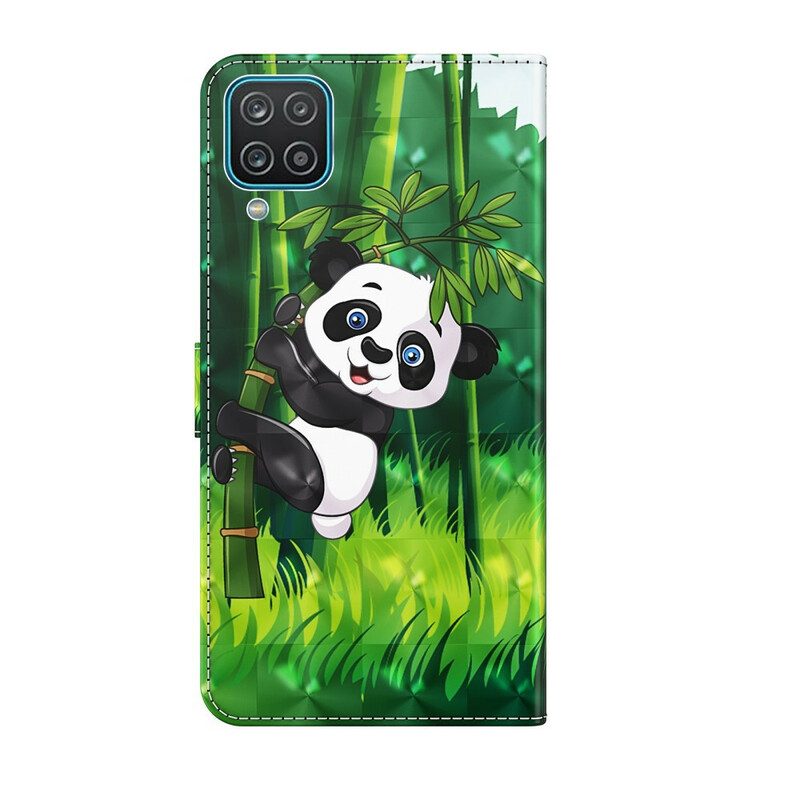 Custodia in pelle Samsung Galaxy M12 / A12 Panda E Bambù