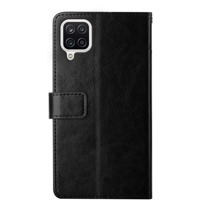 Custodia in pelle Samsung Galaxy M12 / A12 Stile Pelle Geo Y Design