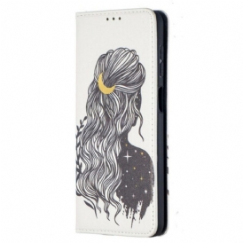 Folio Cover Samsung Galaxy M12 / A12 Custodia in pelle Bei Capelli