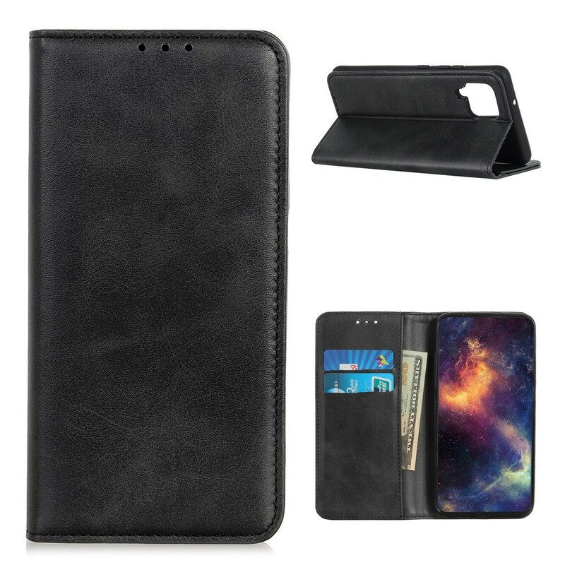 Folio Cover Samsung Galaxy M12 / A12 Custodia in pelle Cuoio Spaccato