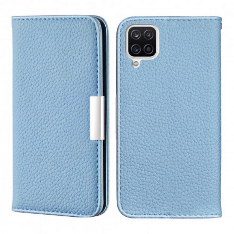 Folio Cover Samsung Galaxy M12 / A12 Custodia in pelle Ecopelle Litchi Ultra Chic