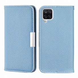 Folio Cover Samsung Galaxy M12 / A12 Custodia in pelle Ecopelle Litchi Ultra Chic