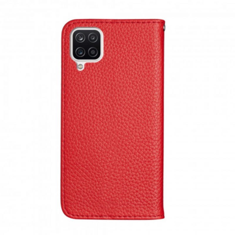 Folio Cover Samsung Galaxy M12 / A12 Custodia in pelle Ecopelle Litchi Ultra Chic