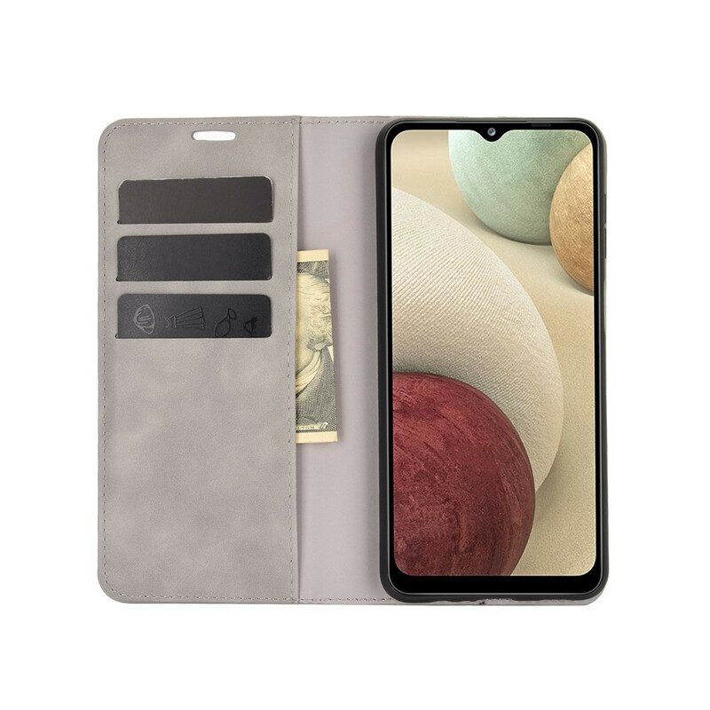 Folio Cover Samsung Galaxy M12 / A12 Custodia in pelle Effetto Pelle Morbida