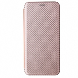 Folio Cover Samsung Galaxy M12 / A12 Custodia in pelle /fibra Di Carbonio