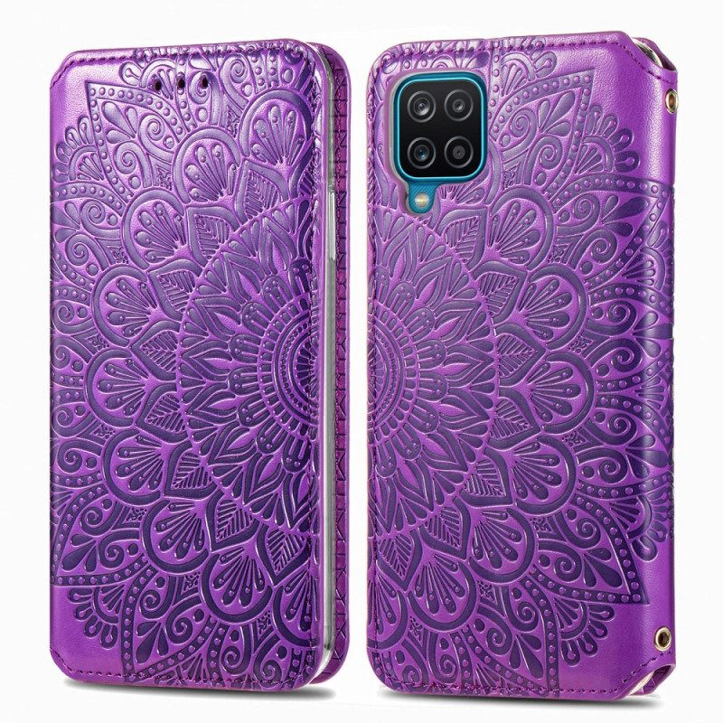 Folio Cover Samsung Galaxy M12 / A12 Custodia in pelle Mandala