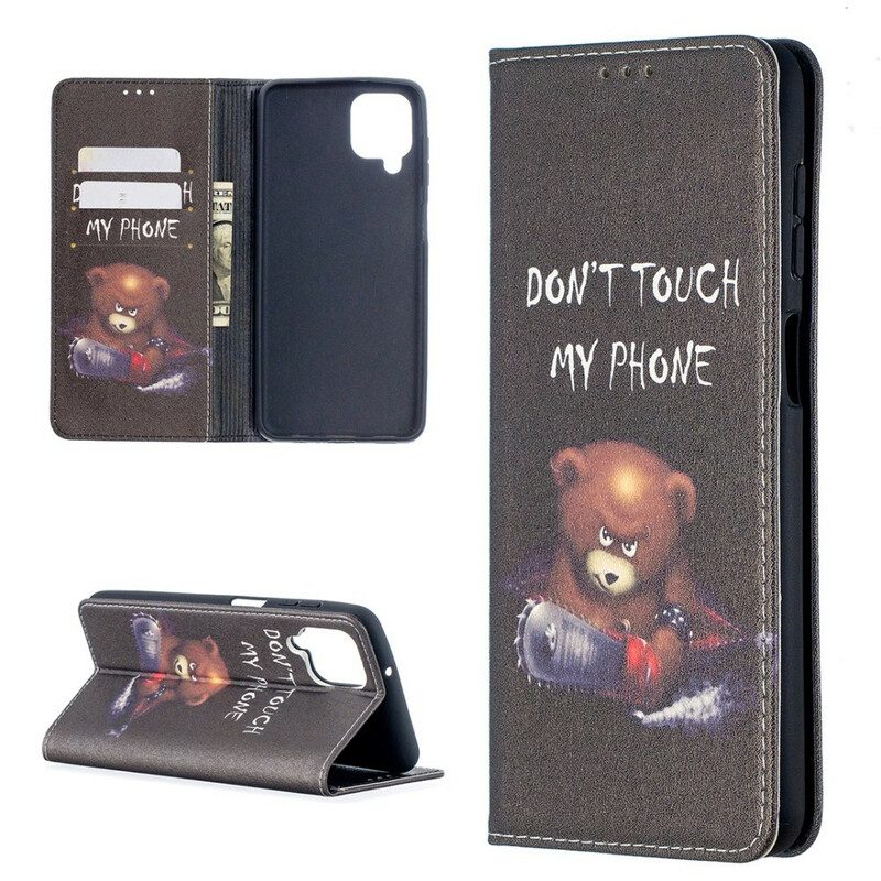 Folio Cover Samsung Galaxy M12 / A12 Custodia in pelle Orso Pericoloso