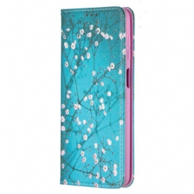 Folio Cover Samsung Galaxy M12 / A12 Custodia in pelle Rami Fioriti