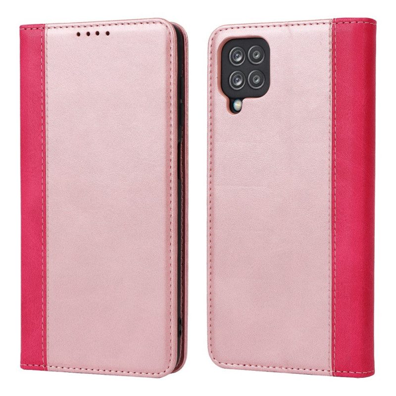 Folio Cover Samsung Galaxy M12 / A12 Custodia in pelle Stile In Pelle Bicolore