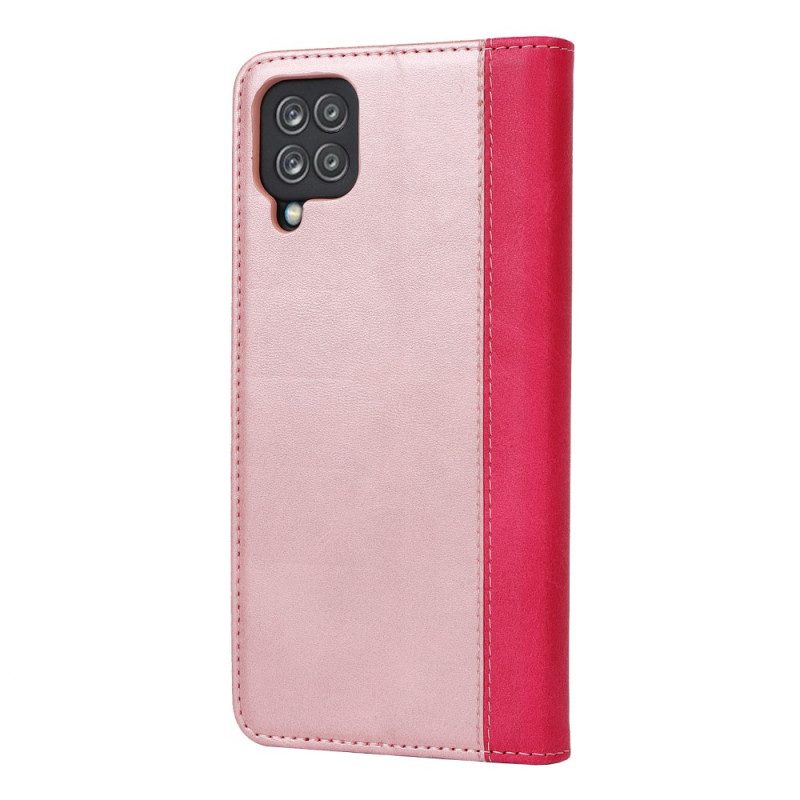 Folio Cover Samsung Galaxy M12 / A12 Custodia in pelle Stile In Pelle Bicolore