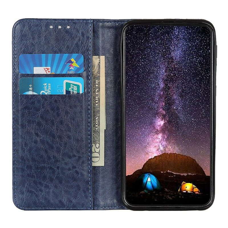 Folio Cover Samsung Galaxy M12 / A12 Custodia in pelle Stile Pelle Crosta