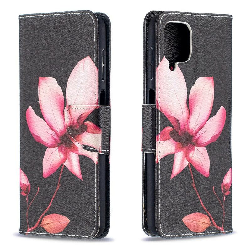 Folio Cover Samsung Galaxy M12 / A12 Fiore Rosa