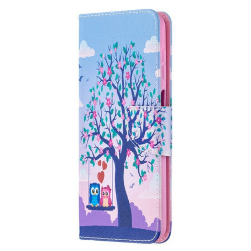 Folio Cover Samsung Galaxy M12 / A12 Gufi Sull'altalena