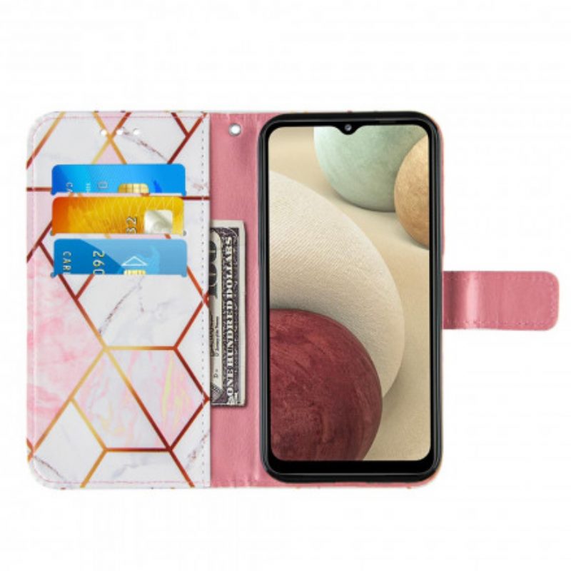 Folio Cover Samsung Galaxy M12 / A12 Marmo Geometrico