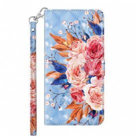 Folio Cover Samsung Galaxy M12 / A12 Punto Luce Romantico Con Cordino