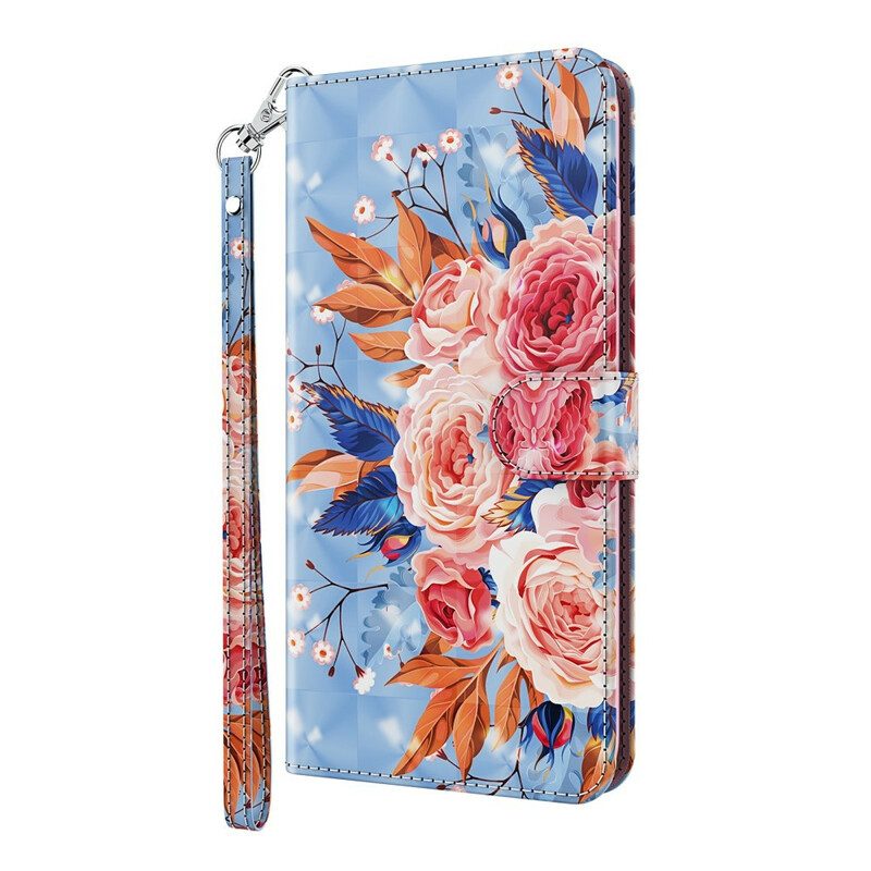 Folio Cover Samsung Galaxy M12 / A12 Punto Luce Romantico Con Cordino