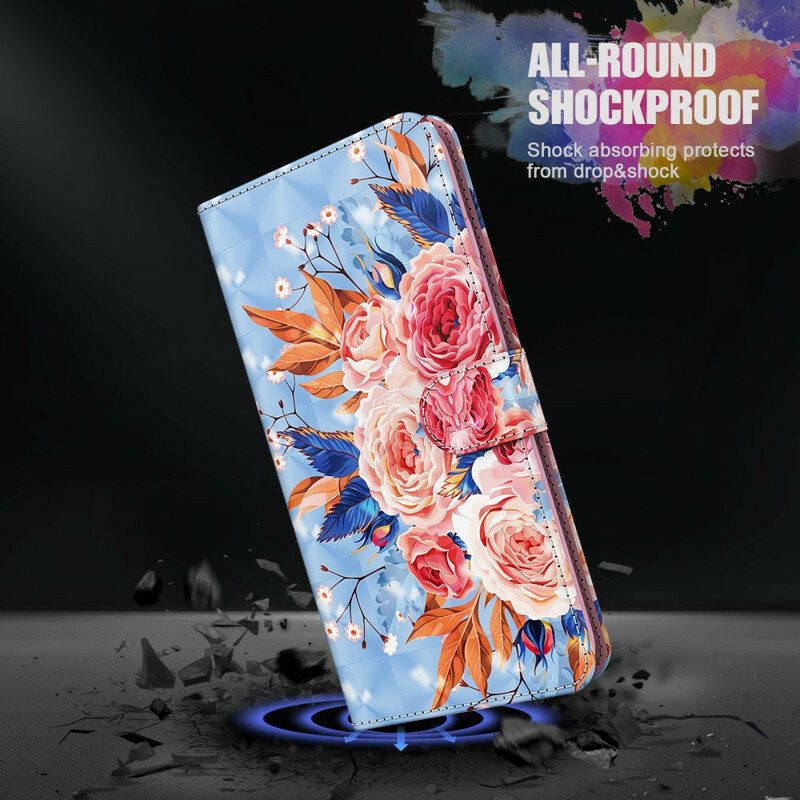 Folio Cover Samsung Galaxy M12 / A12 Punto Luce Romantico Con Cordino