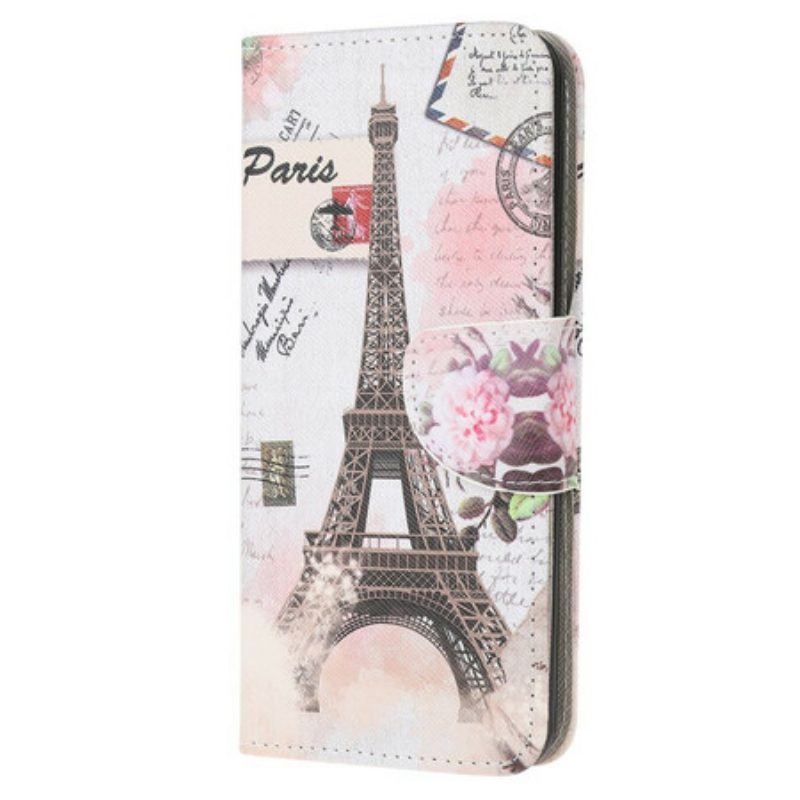 Folio Cover Samsung Galaxy M12 / A12 Retrò Torre Eiffel