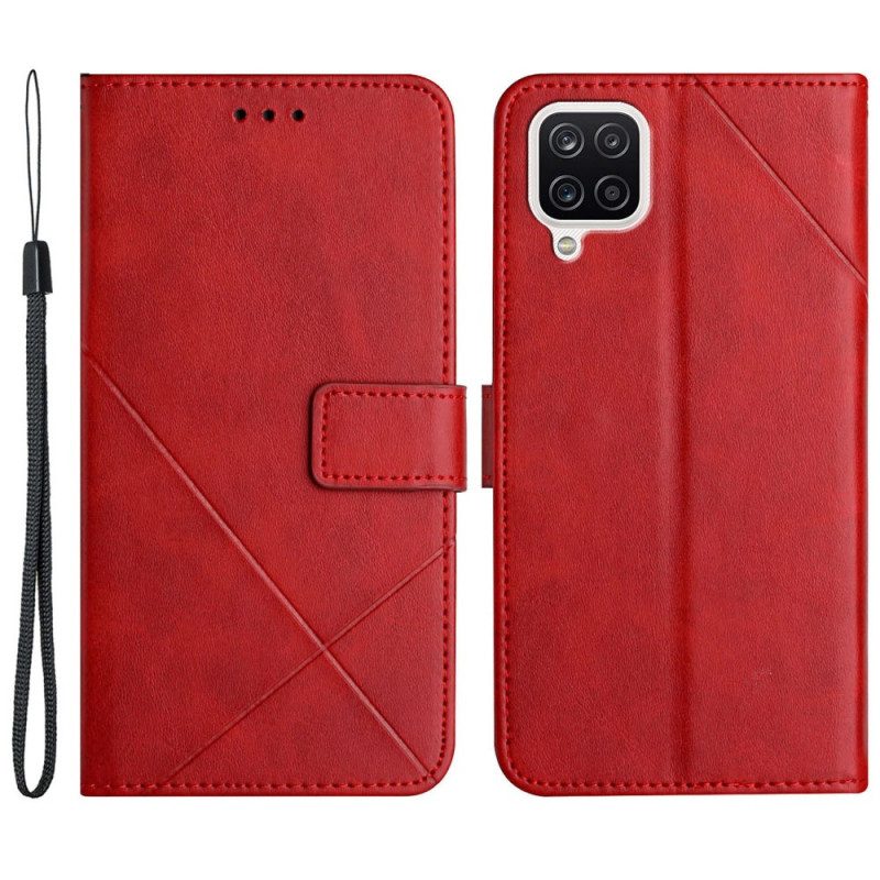 Folio Cover Samsung Galaxy M12 / A12 X Design Stile In Pelle Geo