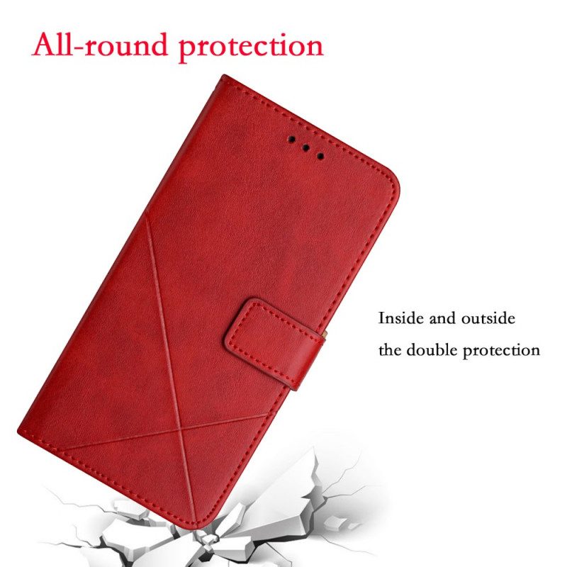 Folio Cover Samsung Galaxy M12 / A12 X Design Stile In Pelle Geo