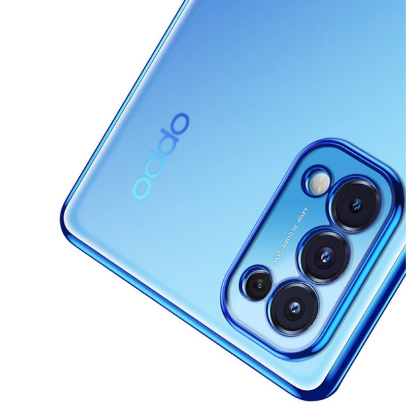 Cover Oppo Find X3 Lite Bordi Stile Metallo Trasparente Sulada