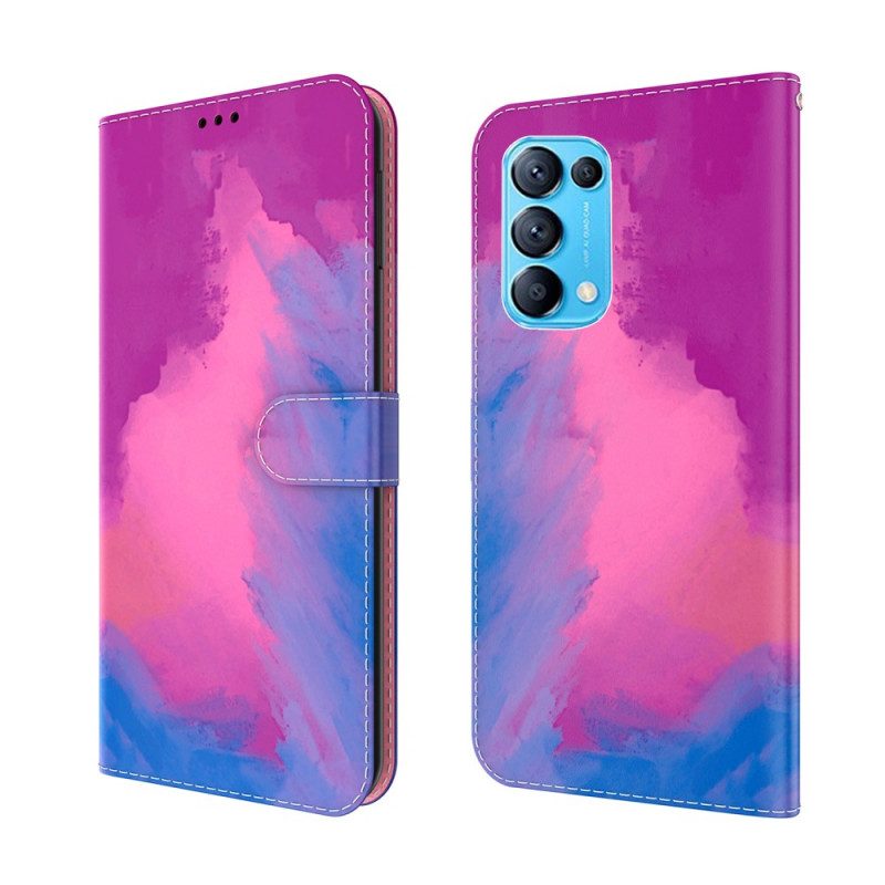 Custodia in pelle Oppo Find X3 Lite Acquerello