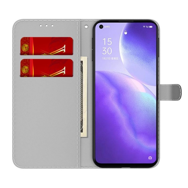 Custodia in pelle Oppo Find X3 Lite Acquerello