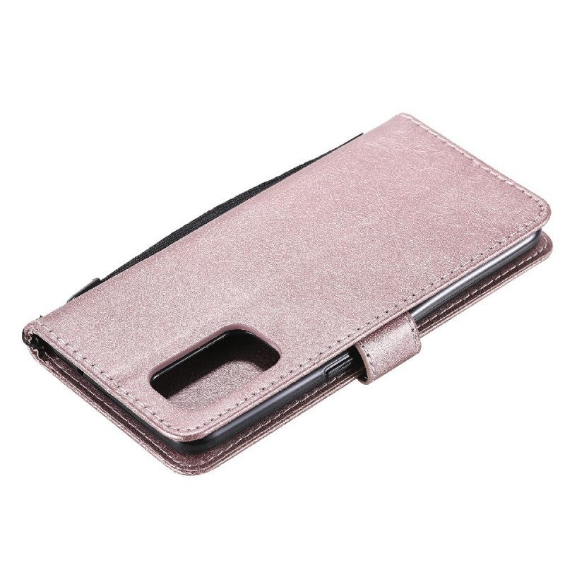 Folio Cover Oppo Find X3 Lite Cinturino Effetto Pelle